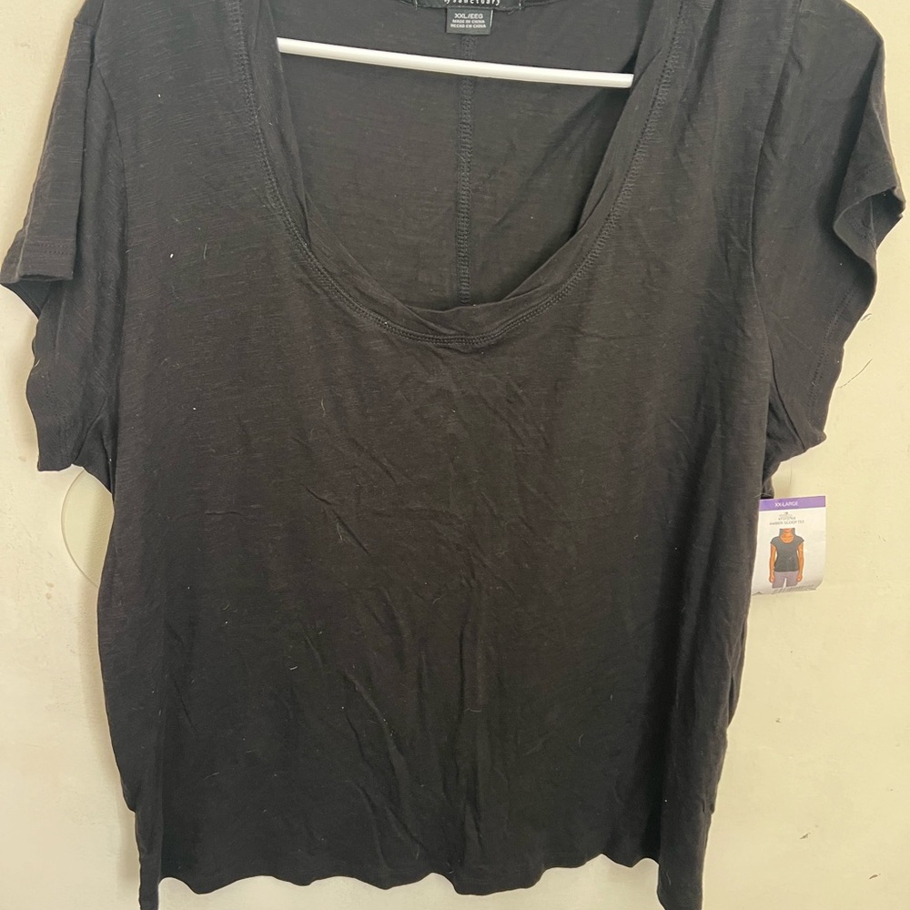 Sanctuary Black Short Sleeve Tee